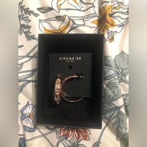 NWT Coach Gold Hoop Earrings